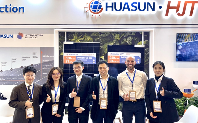 Huasun Illuminates EnerGaïa France 2024 with Breakthrough HJT 0BB Solar Products